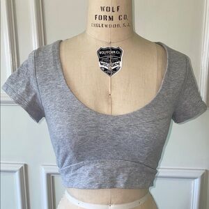 Gray Women's Crop Top
